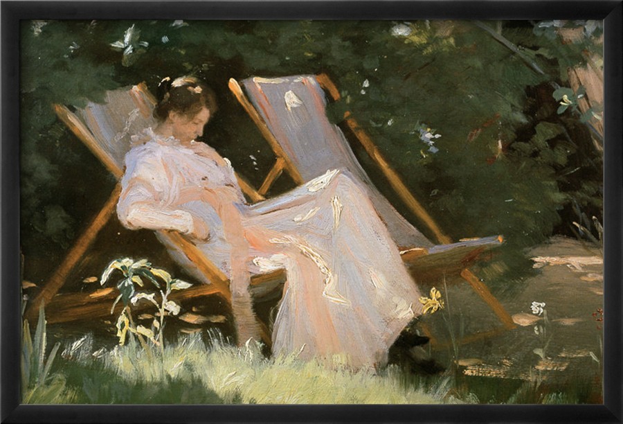 Woman Sitting in a Garden Chair at Skagen, 1893 - Peder Severin Kroyer Painting On Canvas